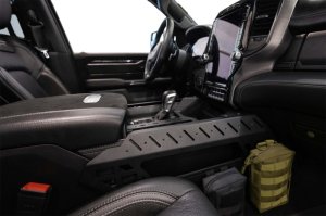 RAM 1500 TRX Center Console Molle Panels & Digital Device Bridge - Addictive Desert Designs - Hammer Black - `21-`27